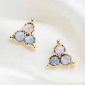 Elegant Gold & Colorful Minimalist Stud Earrings – Chic Dainty Women’s Jewelry